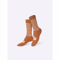 EatMySocks Caffè Latte Unisexe Chaussettes Crew Marron 1 paire(s)