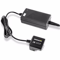 Chargeur rapide pour batteries lithium-ion du système d'outils de jardin GREENCUT 40V. C'est le chargeur original pour les ba ...
