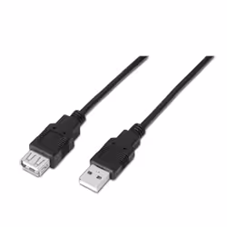 AISENS A101-0015, 1 m, USB A, USB A, USB 2.0, Noir