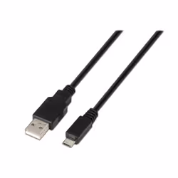 AISENS A101-0027, 0,8 m, USB A, Micro-USB B, USB 2.0, Noir