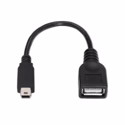 AISENS A101-0033 câble USB 0,15 m USB 2.0 Mini-USB B USB A Noir