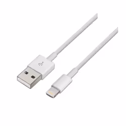 AISENS A102-0035, 1 m, Lightning, USB A, Mâle, Mâle, Blanc