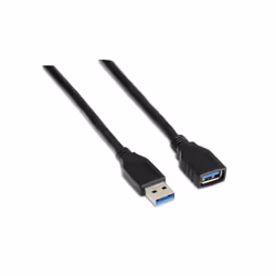 AISENS A105-0041, 1 m, USB A, USB A, USB 3.2 Gen 1 (3.1 Gen 1), 5000 Mbit/s, Noir