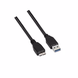 AISENS A105-0043, 1 m, USB A, Micro-USB B, USB 3.2 Gen 1 (3.1 Gen 1), 5000 Mbit/s, Noir