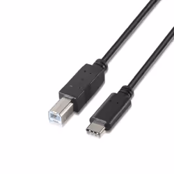 AISENS A107-0053, 1 m, USB C, USB B, USB 2.0, Noir