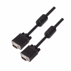 AISENS A113-0074, 10 m, VGA (D-Sub), VGA (D-Sub), Mâle, Mâle, Noir