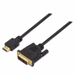 AISENS A117-0090, 1,8 m, HDMI Type A (Standard), DVI 18+1, Mâle, Mâle, Or