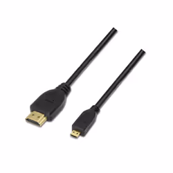 AISENS A119-0116, 0,8 m, HDMI Type A (Standard), HDMI Type D (Micro), Compatibilité 3D, 10,2 Gbit/s, Noir