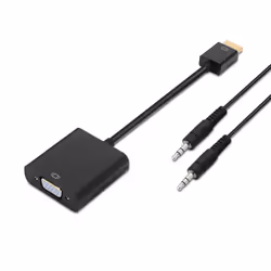 AISENS A122-0126, 0,1 m, 1600 x 1200 pixels, 1080p, 165 MHz, Noir, Convertisseur vidéo de passif