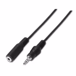 AISENS A128-0145, 3,5mm, Mâle, 3,5mm, Femelle, 1,5 m, Noir