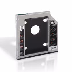 AISENS A129-0152, Chariot HDD/SSD de Notebook, Noir, Argent, Monochromatique, HDD & SSD, 2.5", 9.5,12.5 mm