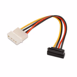 AISENS A131-0160, 0,16 m, SATA 15 broches, Molex (4-pin), Mâle, Femelle, Noir