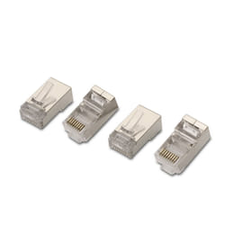 AISENS A139-0298 connecteur de fils RJ-45 Acier inoxydable, Transparent