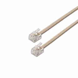 AISENS A143-0317, 2 m, RJ-11, RJ-11, Gris, Mâle, Mâle
