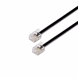 AISENS A143-0319, 2 m, RJ-11, RJ-11, Noir, Mâle, Mâle