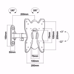 AISENS WT42TSE-007 support pour téléviseur 42" Noir - Vue supplémentaire 5