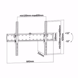 AISENS WT70T-017 support pour téléviseur 70" Noir - Vue supplémentaire 5