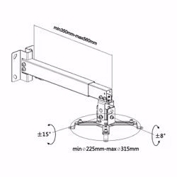 AISENS CWP01TSE-049 support pour projecteurs Mur/plafond Blanc - Vue supplémentaire 7