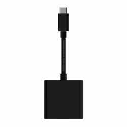 AISENS A109-0344 câble vidéo et adaptateur 0,15 m HDMI Type A (Standard) USB Type-C Noir