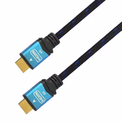 AISENS A120-0357, 2 m, HDMI Type A (Standard), HDMI Type A (Standard), Compatibilité 3D, 18 Gbit/s, Noir, Bleu