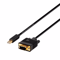 AISENS A125-0362, 2 m, Mini DisplayPort, VGA, Mâle, Mâle, Or