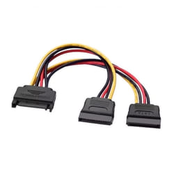AISENS A131-0353 câble SATA 0,2 m SATA 15 broches 2 x SATA 15 broches Noir, Rouge, Jaune