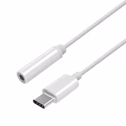 AISENS A109-0384, Blanc, USB C, 3,5 mm, 0,15 m, Mâle, Femelle