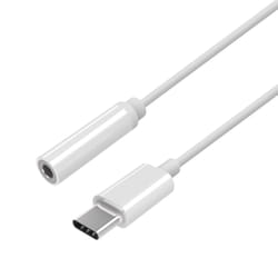 AISENS A109-0384 câble de téléphone portable Blanc 0,15 m USB C 3,5 mm