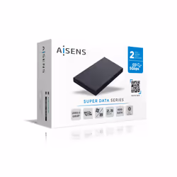 AISENS ASE-2530B Boîtier de disques de stockage Boîtier HDD Noir 2.5"