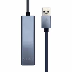 AISENS A106-0401, USB 3.2 Gen 1 (3.1 Gen 1) Type-A, RJ-45, USB 3.2 Gen 1 (3.1 Gen 1) Type-A, Gris, 0,15 m, RoHS, CE, Gigabit ...