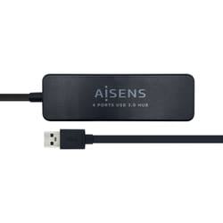 AISENS A106-0399 hub & concentrateur USB 3.2 Gen 1 (3.1 Gen 1) Type-A 5000 Mbit/s Noir