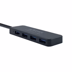 AISENS A106-0399 hub & concentrateur USB 3.2 Gen 1 (3.1 Gen 1) Type-A 5000 Mbit/s Noir