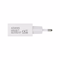 AISENS A110-0404 chargeur d'appareils mobiles Caméra Numérique, Smartphone, Tablette Blanc Secteur Intérieure