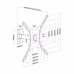 AISENS WT55TSE-057 support d'écran plat pour bureau 55" Noir Mur - Vue supplémentaire 5