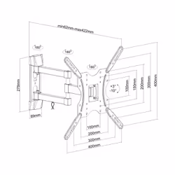 AISENS WT55TSE-059 support d'écran plat pour bureau 55" Noir Mur - Vue supplémentaire 5
