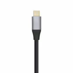 AISENS A109-0394 câble vidéo et adaptateur 0,8 m DisplayPort USB Type-C Aluminium, Noir