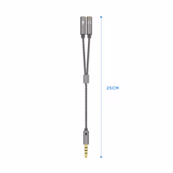 AISENS A128-0415 câble audio 0,25 m 3,5mm 2 x 3.5mm Gris