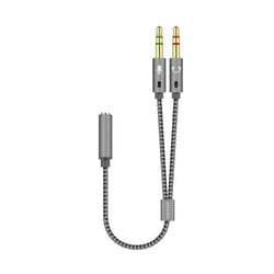 AISENS A128-0417 câble audio 0,25 m 2 x 3.5mm 3,5mm Gris