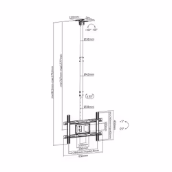 AISENS CT80TSE-075 support pour téléviseur 2,03 m (80") Noir - Vue supplémentaire 6