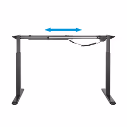 AISENS DF01B-079 Cadre de bureau Electrique 2 pieds Noir