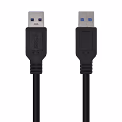 AISENS A105-0448, 3 m, USB A, USB A, USB 3.2 Gen 1 (3.1 Gen 1), 5000 Mbit/s, Noir