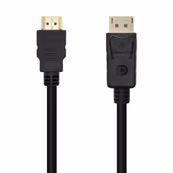 AISENS A125-0459, 1 m, DisplayPort, HDMI, Mâle, Mâle, Droit