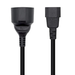 AISENS A132-0467 câble électrique Noir 0,25 m Coupleur C14 CEE7/7