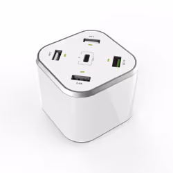 AISENS ASCH-5PQC-W, Intérieure, Secteur, 12 V, Blanc