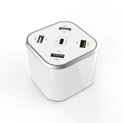 AISENS ASCH-5PQC-W chargeur d'appareils mobiles Universel Blanc Secteur Charge rapide Intérieure