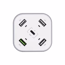 AISENS ASCH-5PQC-W chargeur d'appareils mobiles Universel Blanc Secteur Charge rapide Intérieure