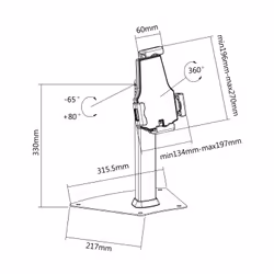 AISENS MS1P03-113 support antivol pour tablettes Noir, Argent - Vue supplémentaire 5