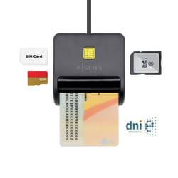 AISENS ASCR-SN02SD-BK lecteur de contrôle d'accès Lecteur de commande d'accès USB Noir