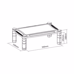 AISENS MR02-117 support d'écran plat pour bureau 32" Noir - Vue supplémentaire 5