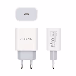 AISENS A110-0537 chargeur d'appareils mobiles Caméscope numérique, Caméra Numérique, Téléphone portable, Smartphone, Tablette Blanc Secteur Charge rapide Intérieure